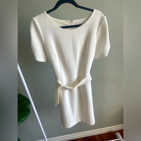 Club Monaco belted tweed dress Ivory size 8 - Picture 1 of 4